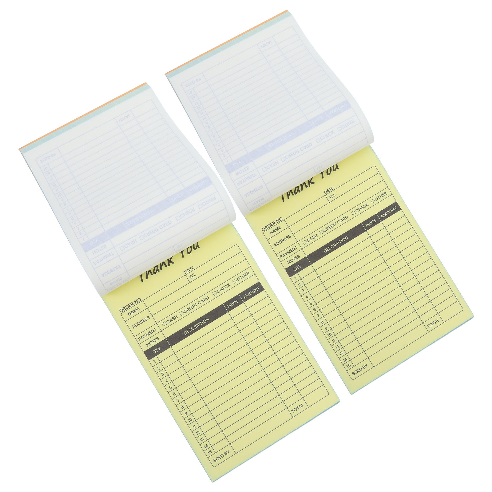 Carbon Copy Book - Lot de 2 carnets de reçus