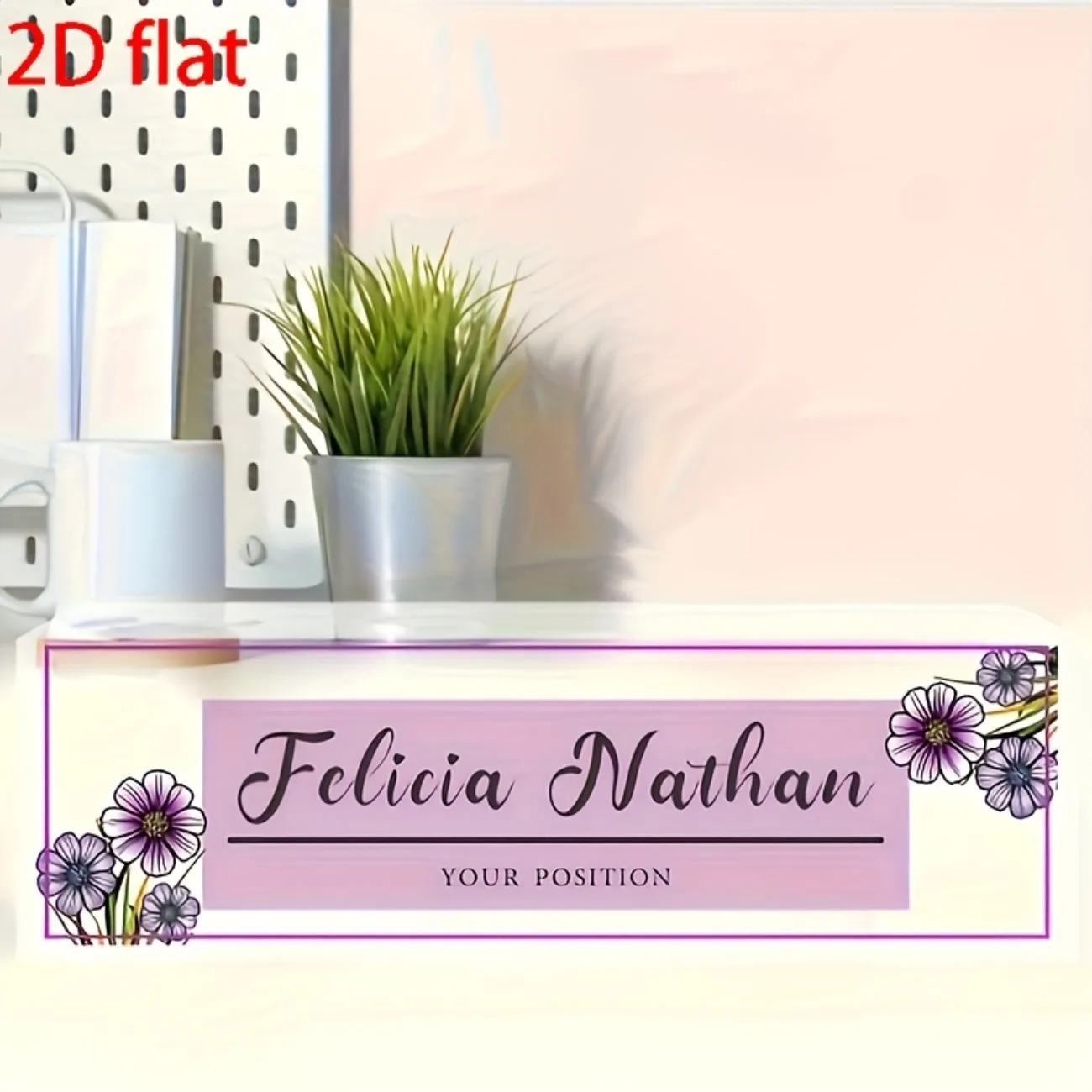 Desk Name Plate - Plaque de bureau en acrylique à