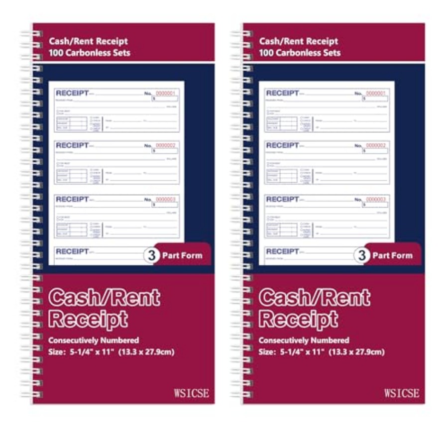 Carbon Copy Book - Lot de 2 carnets de reçus