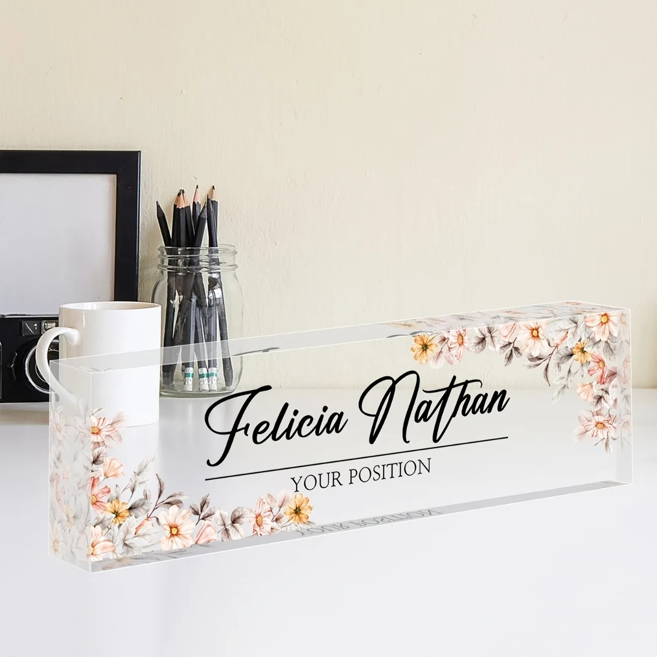 Desk Name Plate - [2D Plat] Plaque de nom de