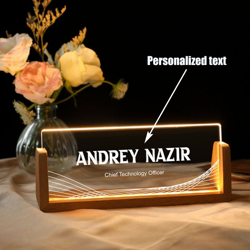 Desk Name Plate - Plaque signalétique de bureau en acrylique
