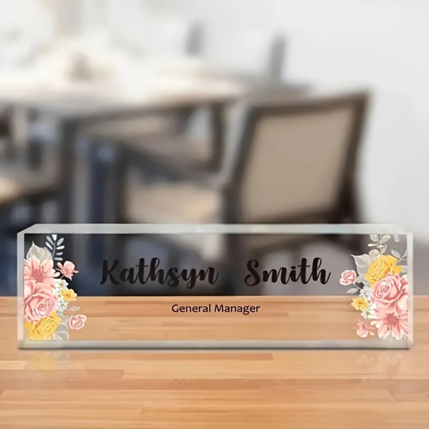 Desk Name Plate - 1 plaque de nom de bureau