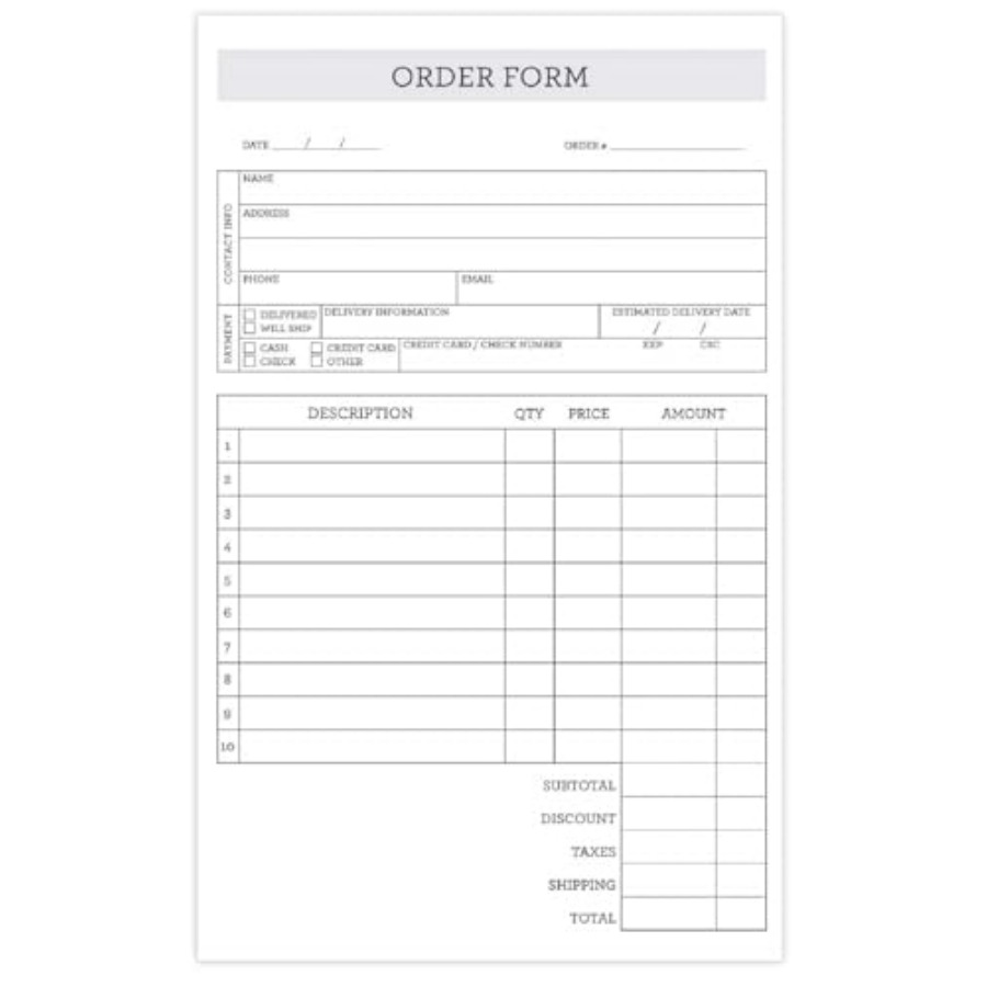 Carbon Copy Book - Bloc de formulaires autocopiants classiques en