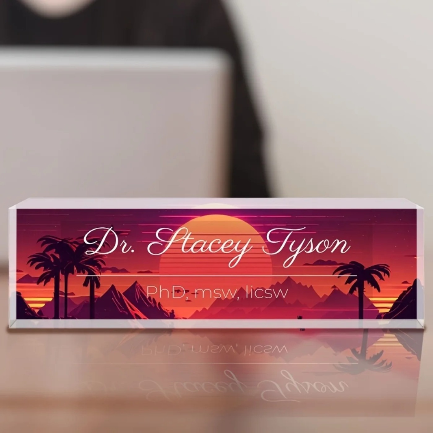 Desk Name Plate - [2D Plat] Plaque de nom de