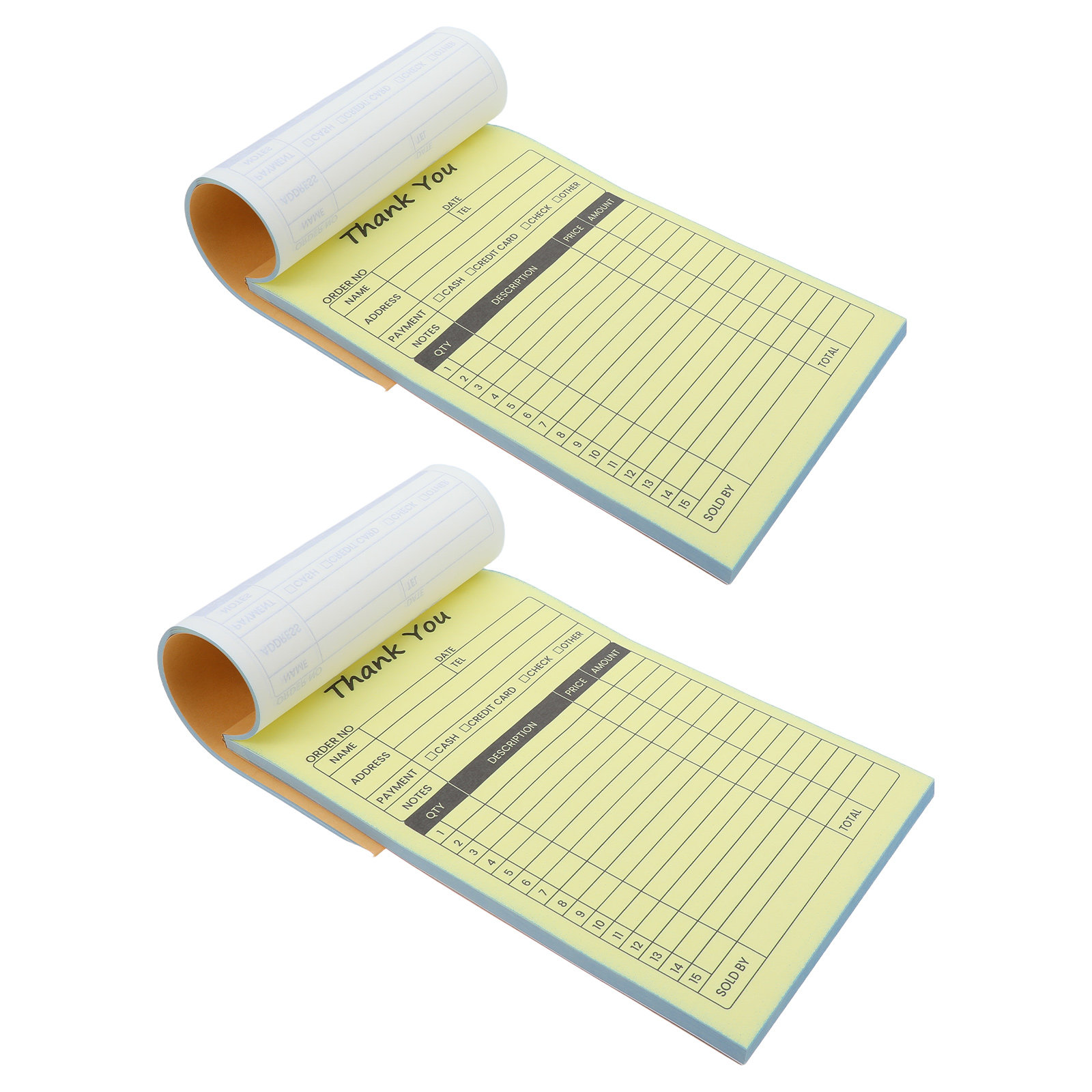 Lot de 2 carnets de reçus en 2 - Carbon Copy Book avis et prix