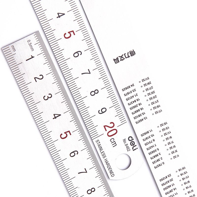 Deli – règle droite en métal e - Stationery Office Supply Store avis et prix