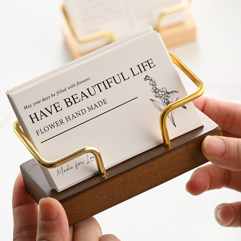 Porte-cartes de visite en bois - Desk Name Plate avis et prix