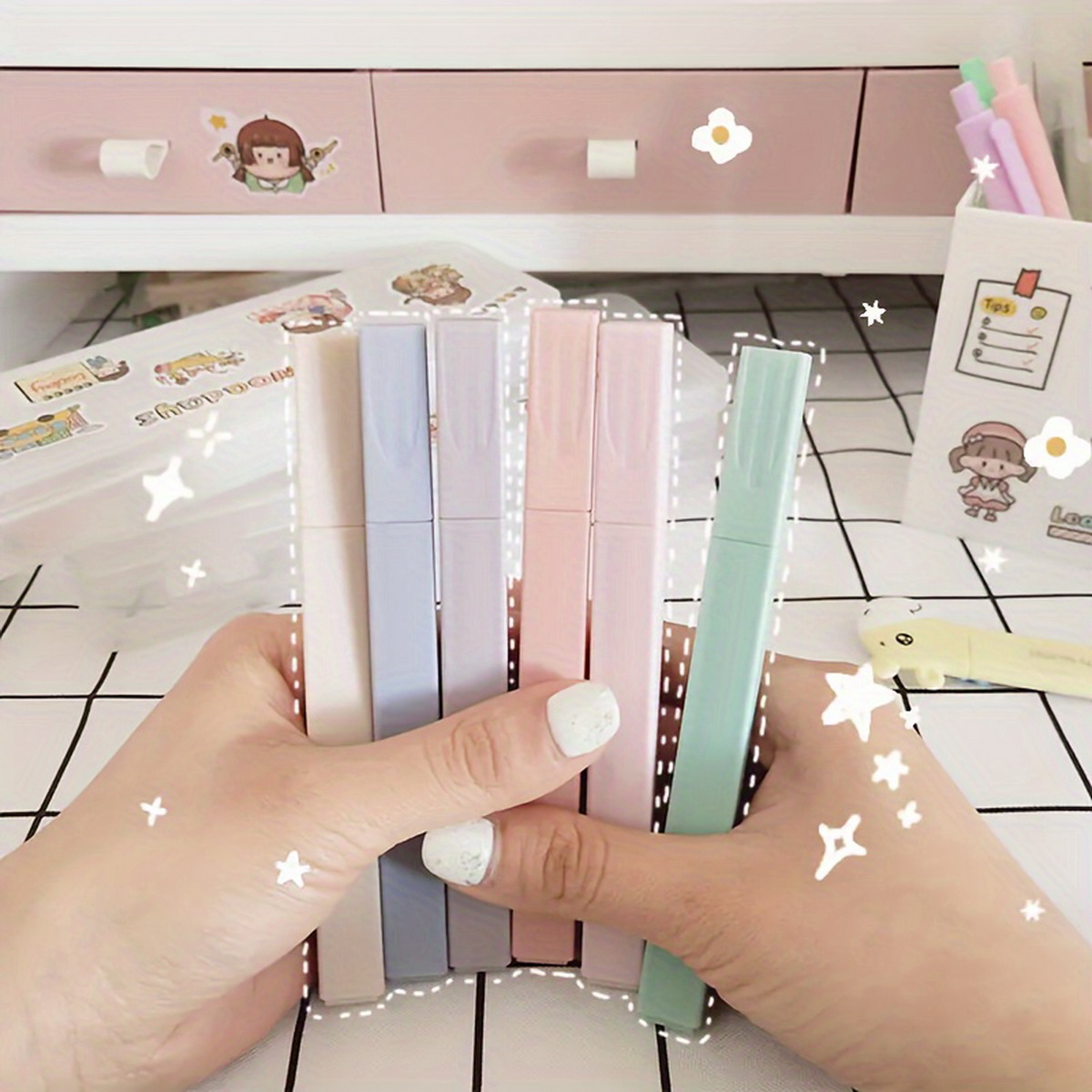 Ensemble de surligneurs de cou - Highlighter Set Pastel avis et prix