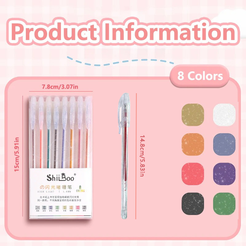 Ensemble de stylos gel paillet - Highlighter Set Pastel avis et prix