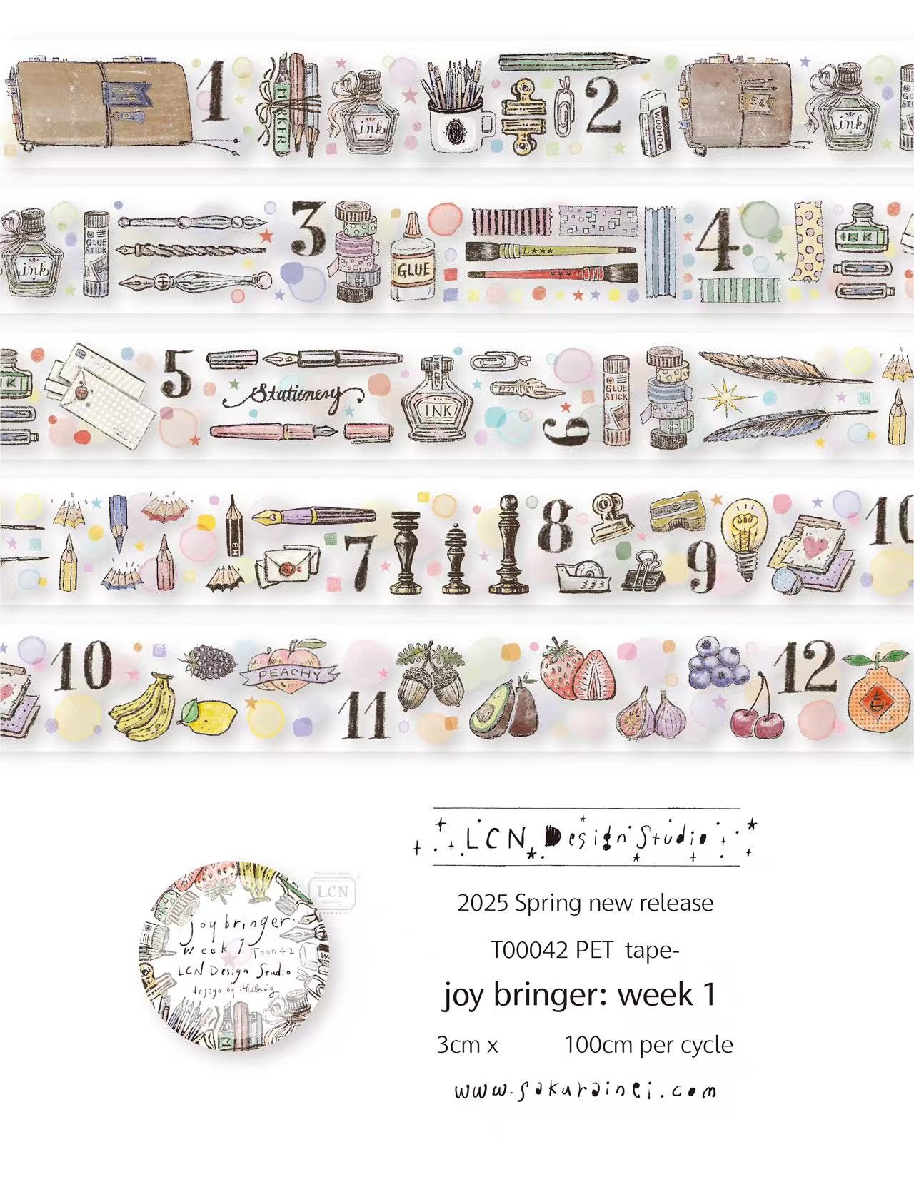 Autocollant Vintage LCN, 1 bou - Washi Tape Set avis et prix