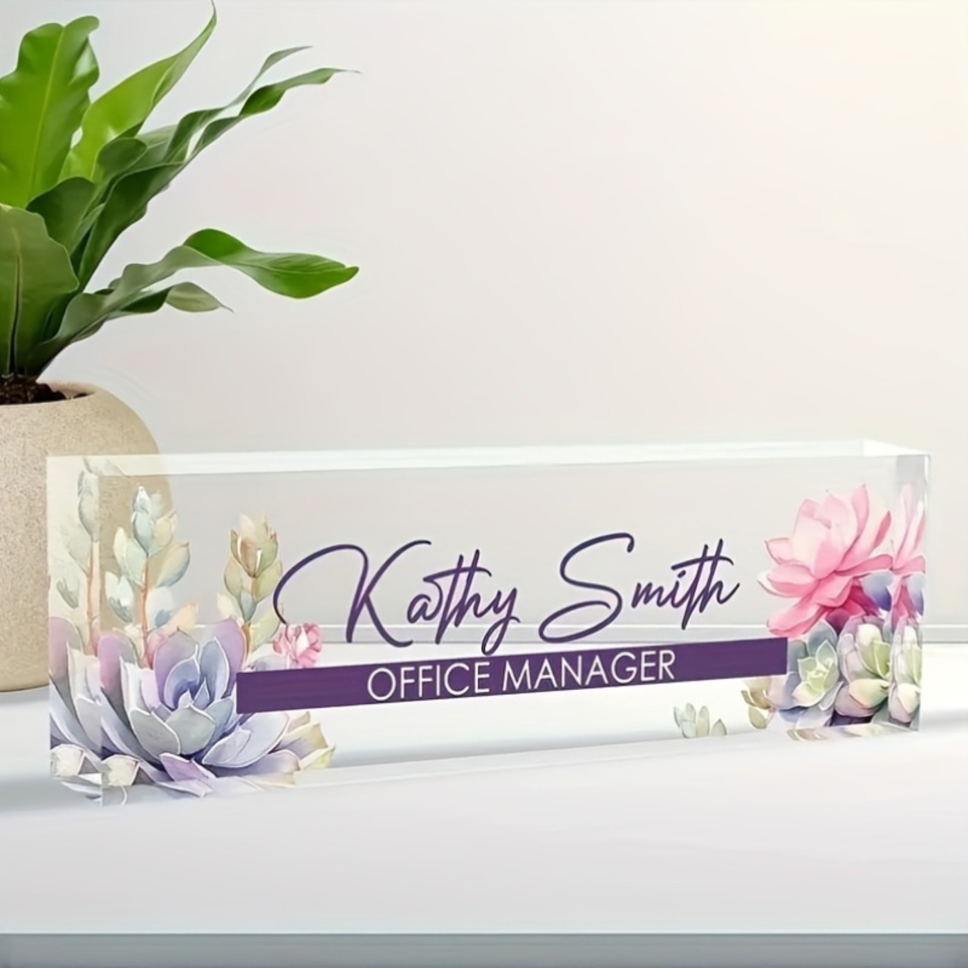 Plaque de nom de bureau en acr - Desk Name Plate avis et prix