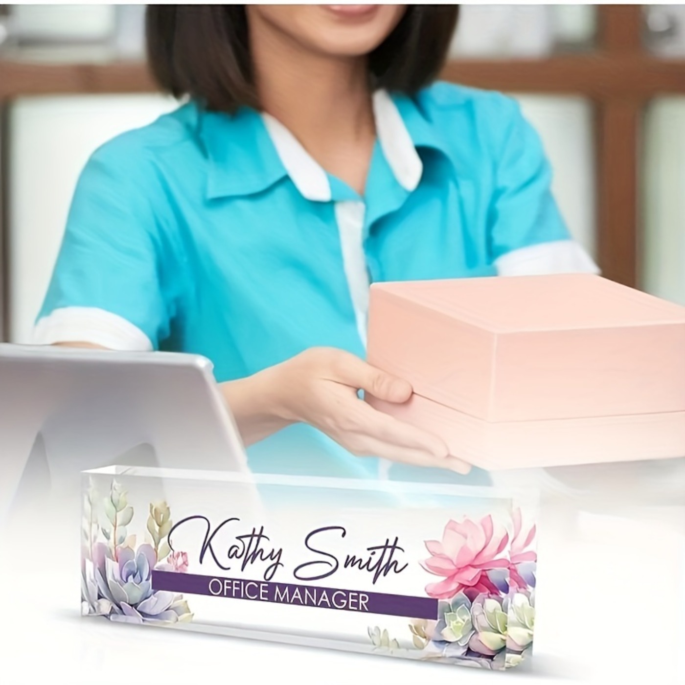 Plaque de nom de bureau en acr - Desk Name Plate avis et prix